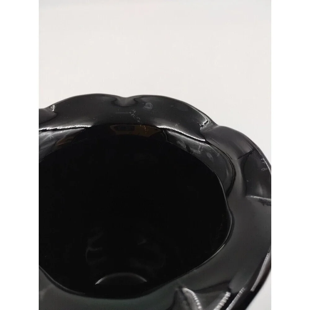 Vintage Ebony Black  Vase 5.5